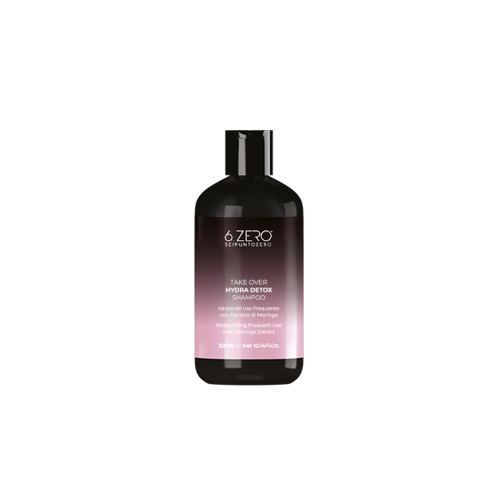 6.ZERO TAKE OVER HYDRA DETOX- SHAMPOO IDRATANTE PER USO FREQUENTE 1000ML/300ML