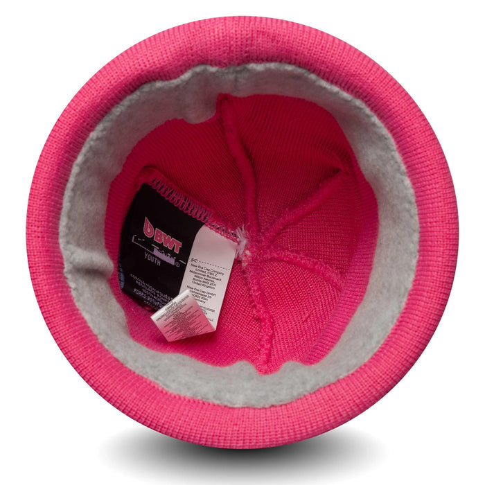This is a Alpine Racing Youth Replica Pierre Gasly Pink Cuff Knit Beanie Hat 3