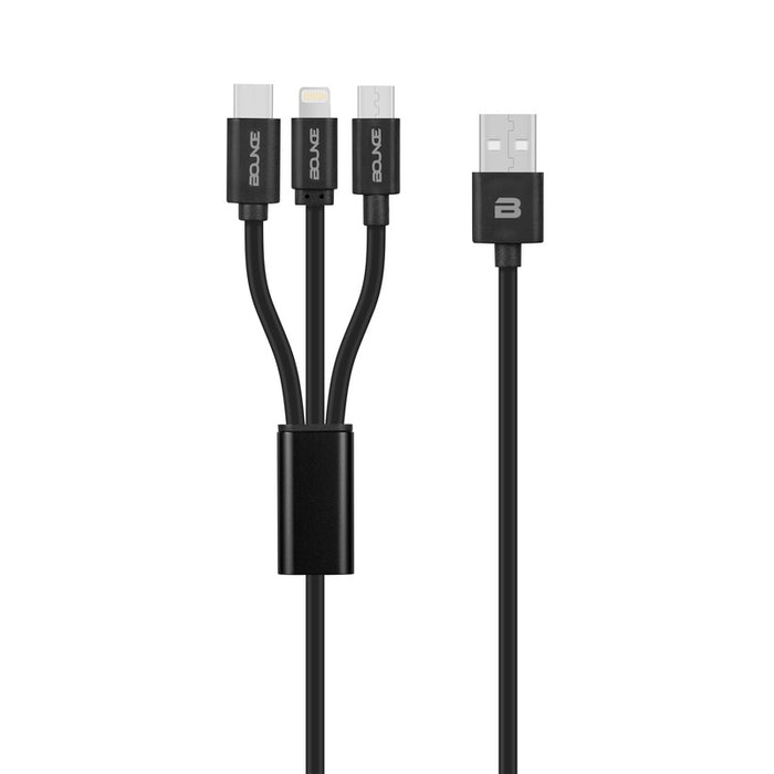Bounce Cord Series 3-in-1 Charging Cable 1m