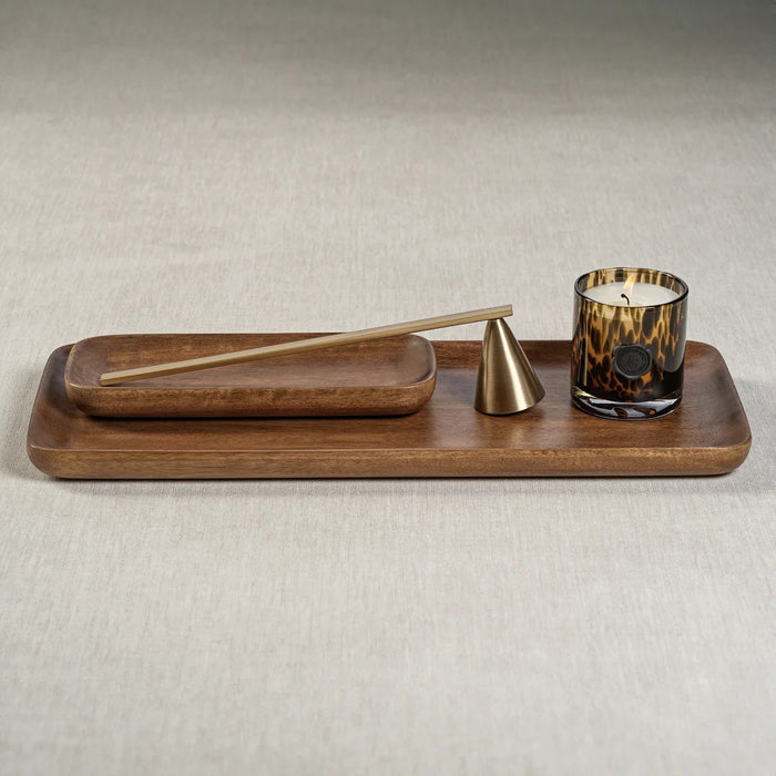 The ZODAX CASABLANCA Brass Candle Snuffer features a 10-inch straight handle and a conical end, shown on a white background.