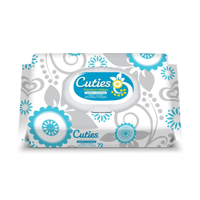 Cuties Baby Wipes, Unscented - 16413-Pack - LL Medico