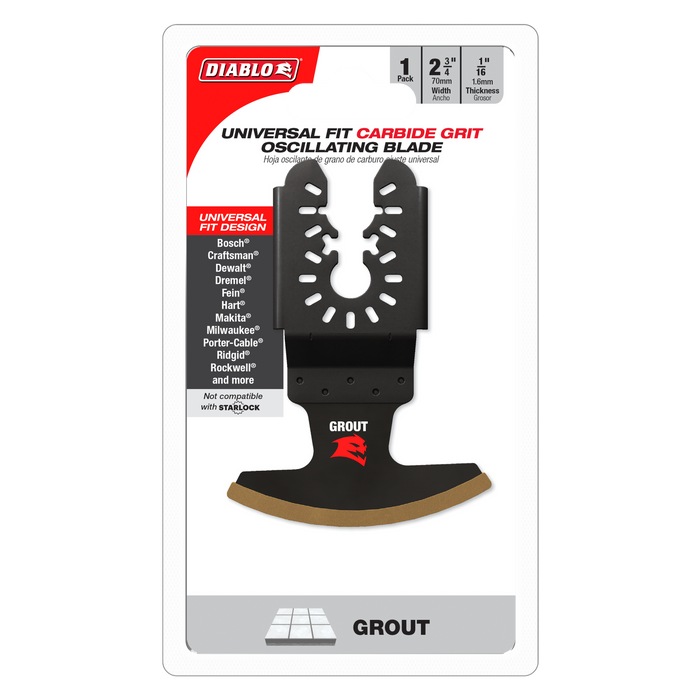 Diablo Carbide Grit Oscillating Blade for Grout