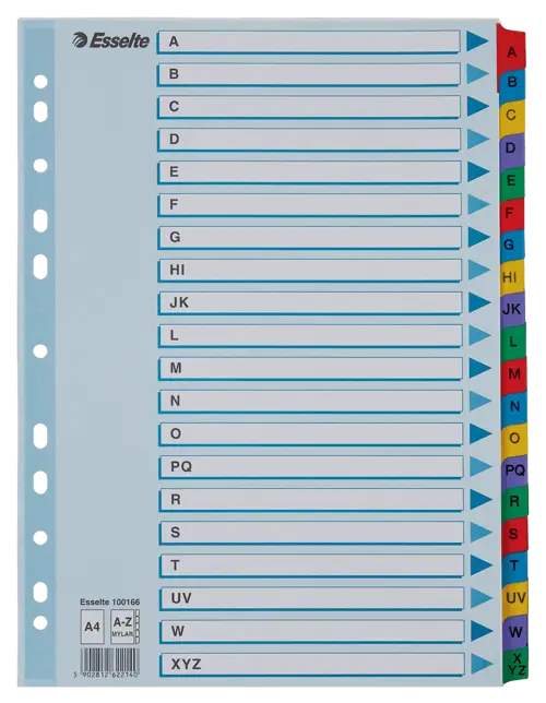 Esselte Mylar Multicolour A4 Index A-Z Tab - Office R Us Lagos
