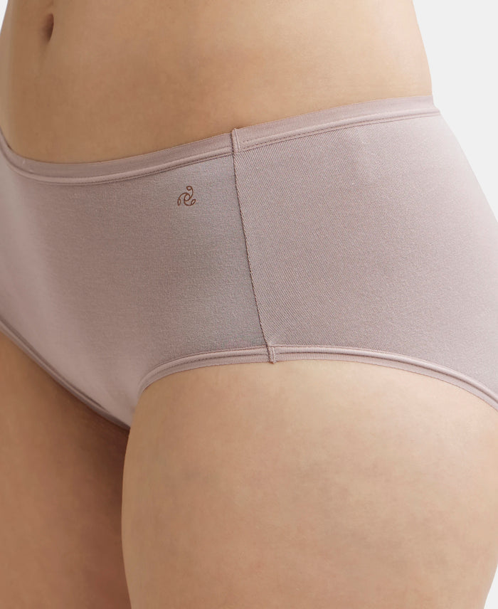 Full Coverage Micro Modal Elastane Full Brief With Exposed Waistband and StayFresh Treatment - Mocha-7