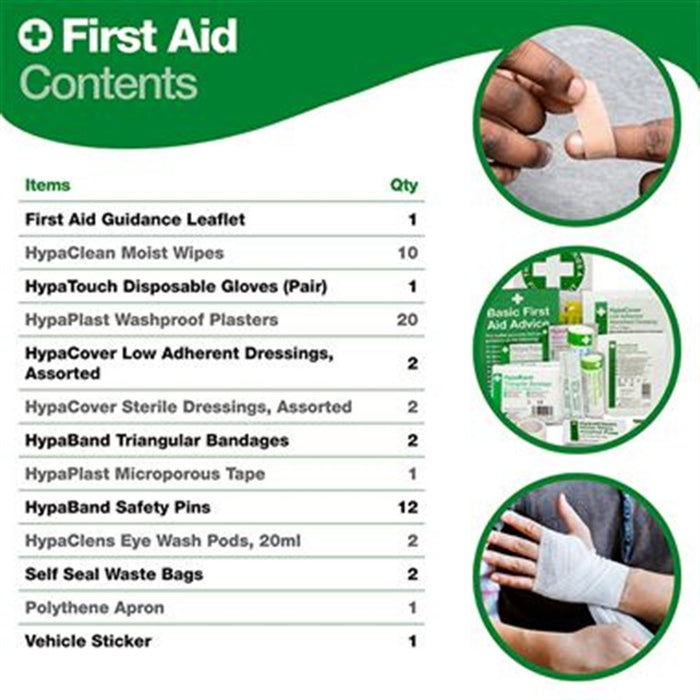 HSE Vehicle First Aid Kit in Plastic Case