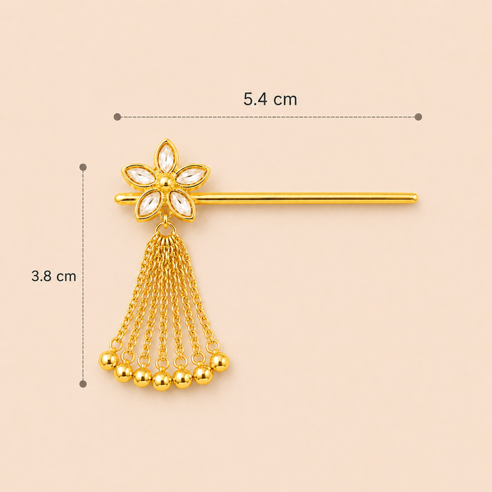 Laddu Gopal Ji Kundan Flower Drop Murli