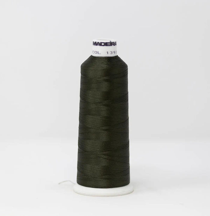 Madeira Rayon 1393 Bass Green Embroidery Thread 5500 Yards