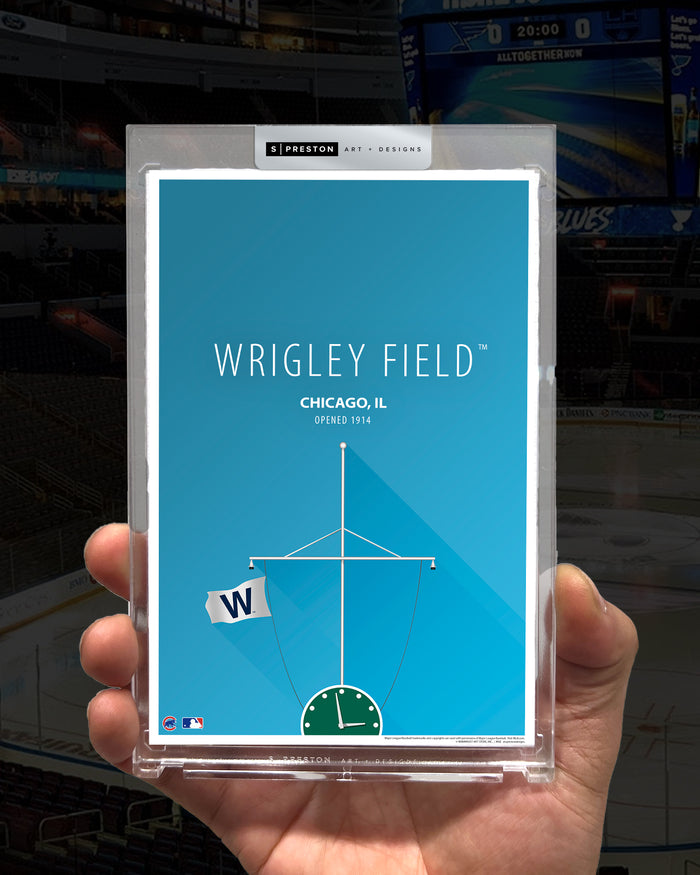 Minimalist Wrigley Field Limited Edition Art Card Slab