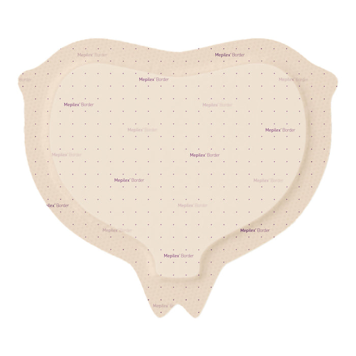 Mölnlycke Mepilex Border Sacrum Foam Dressing, Sacral, Bordered, Sterile — 9.2" x 9.2"