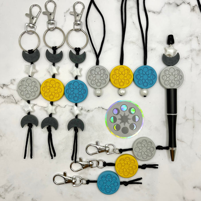 Moon Phases Fidget Charm / Zipper Pull