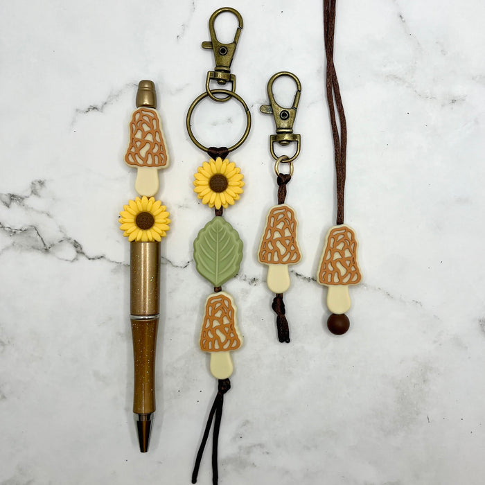Morel Mushroom Fidget Keychain