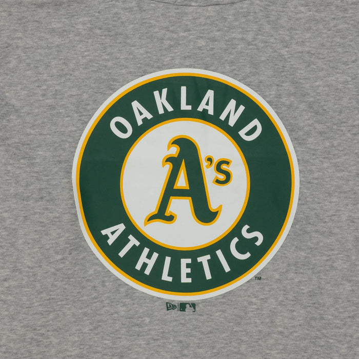 The Male model is wearing Oakland Athletics MLB Regular Grey Pullover Hoodie 3