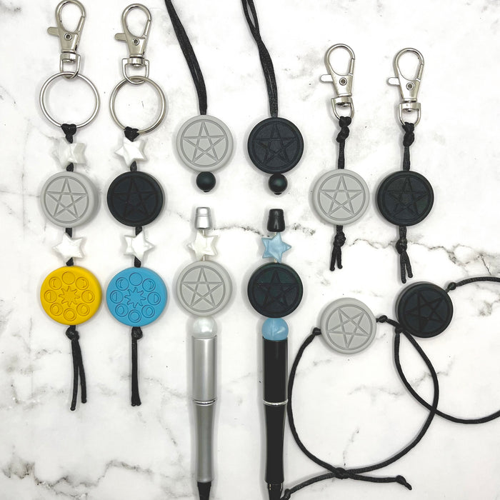 Pentacle Fidget Keychain