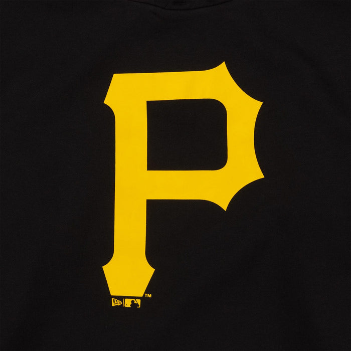 The Male model is wearing Pittsburgh Pirates MLB Regular Black Pullover Hoodie 3