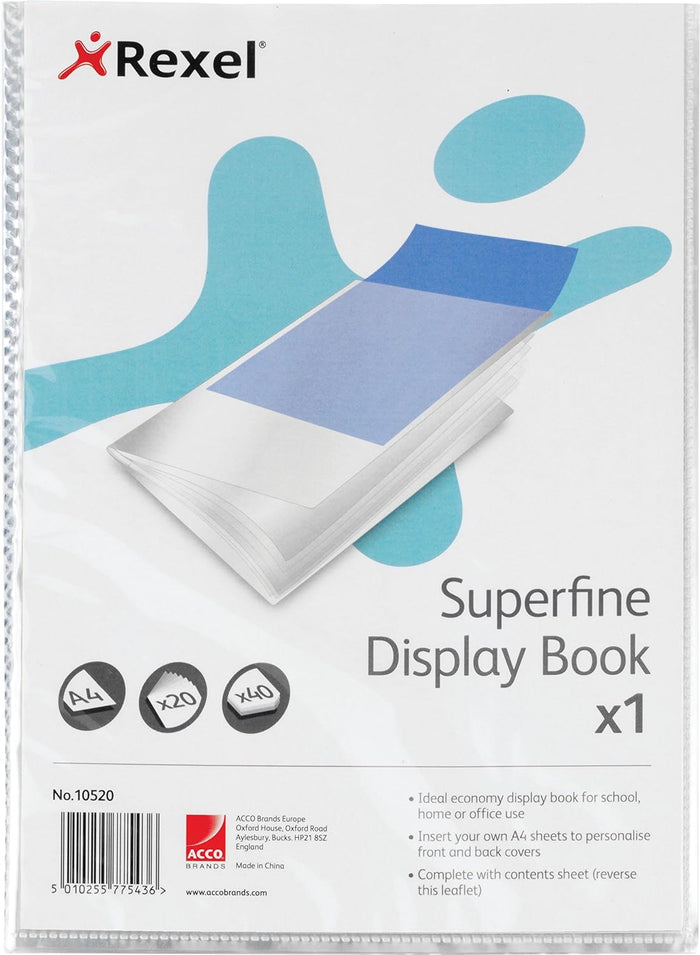 Rexel Superfine Display Book A4 20 Pocket - Office R Us Lagos