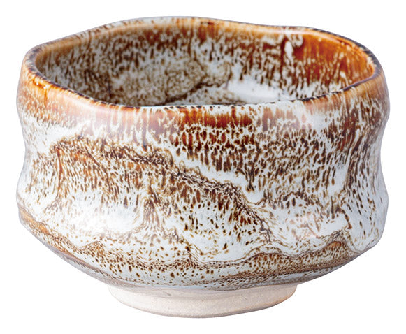 Seiangama: Amber Glaze White Matcha Bowl アメ釉白抹茶椀