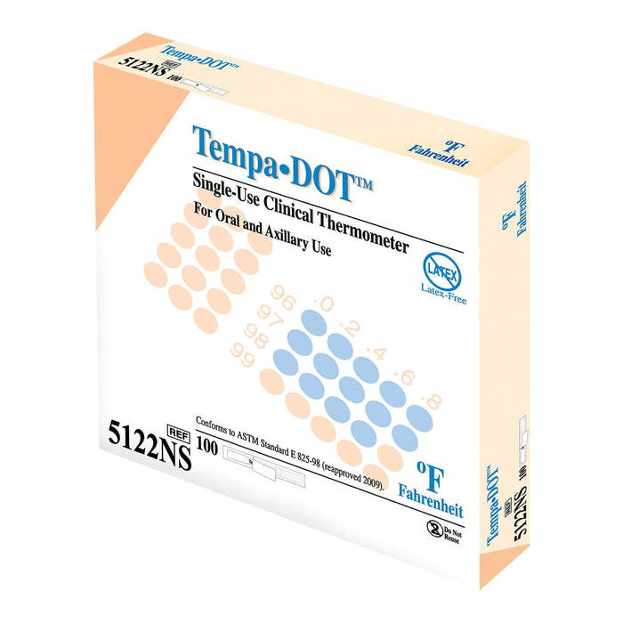 Tempa-DOT Disposable Oral Thermometer - 5122NS-Box - LL Medico