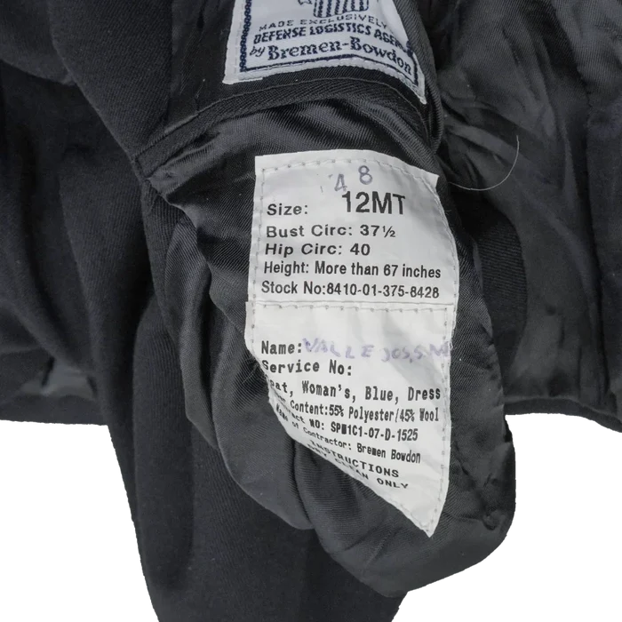 US Navy Women's Service Dress Jacket - 12MT, Medium - US Navy Surplus - Dress Jackets