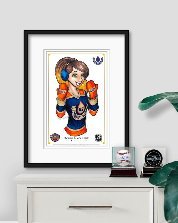 WinS® NHL Konni Mackenzie 2023 Heritage Classic Jersey Poster Print