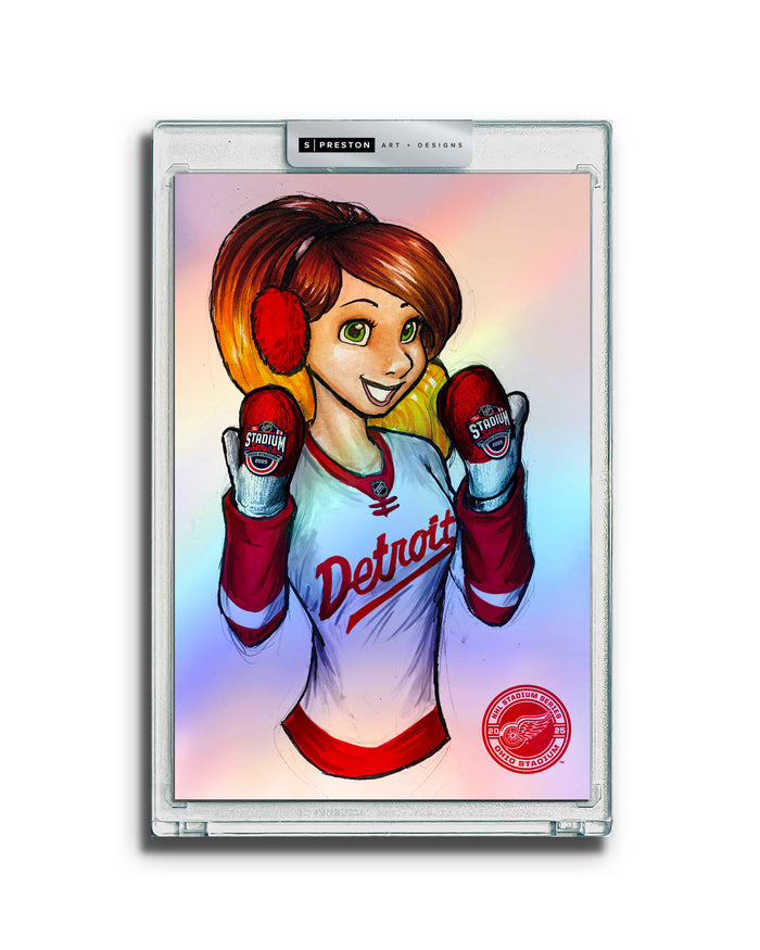 WinS® NHL Konni Mackenzie 2025 Stadium Series Limited Edition Art Slab - Red Wings