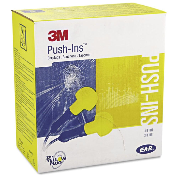 3M EAR Push Ins Corded Ear Plugs EX-01-020 (100 Pairs) - SNR 38dB