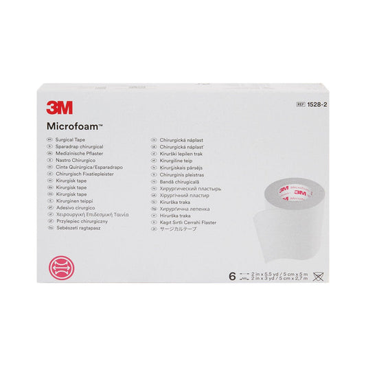 3M Microfoam Foam / Acrylic Adhesive Medical Tape, 2 Inch x 5-1/2 Yard, White