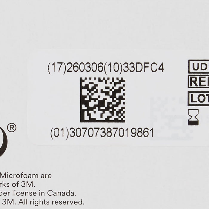 3M Microfoam Foam / Acrylic Adhesive Medical Tape, 3 Inch x 5-1/2 Yard, White