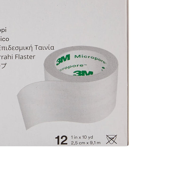 3M Micropore Paper Medical Tape, 1 Inch x 10 Yard, White