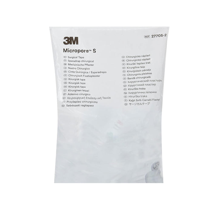3M Micropore S Silicone Medical Tape, 2 Inch x 1-1/2 Yard, Blue