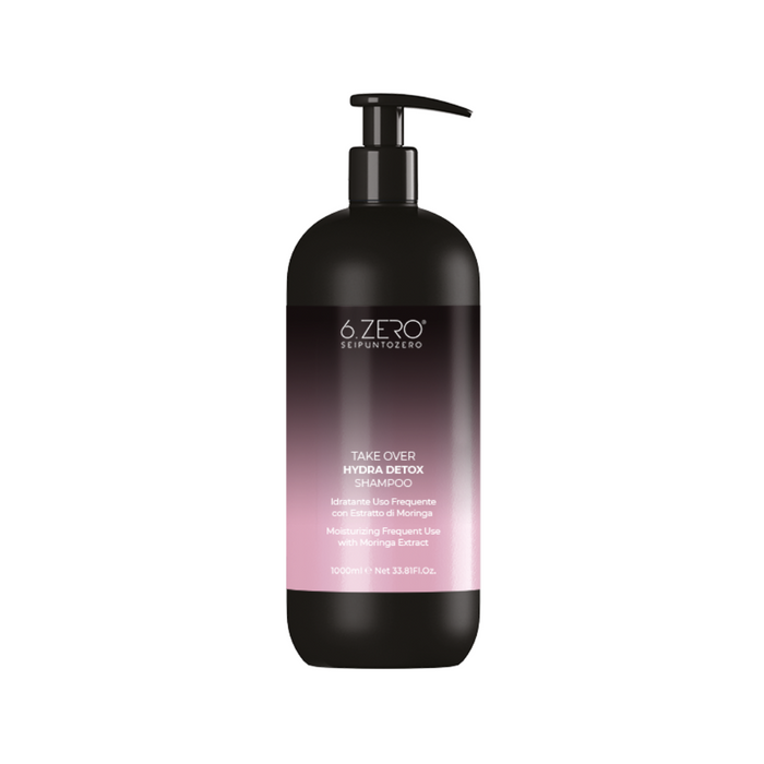 6.ZERO TAKE OVER HYDRA DETOX- SHAMPOO IDRATANTE PER USO FREQUENTE 1000ML/300ML