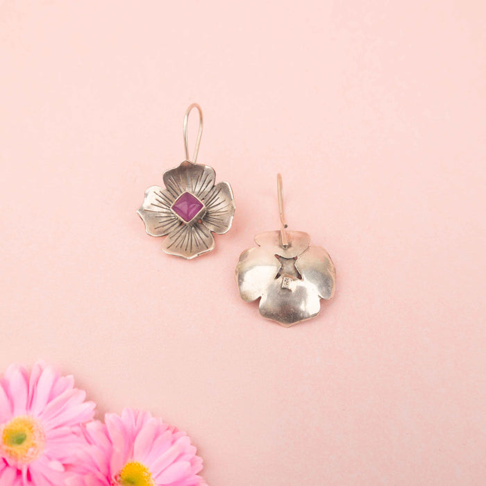 Adya Blush Bloom Flower Drop Earring