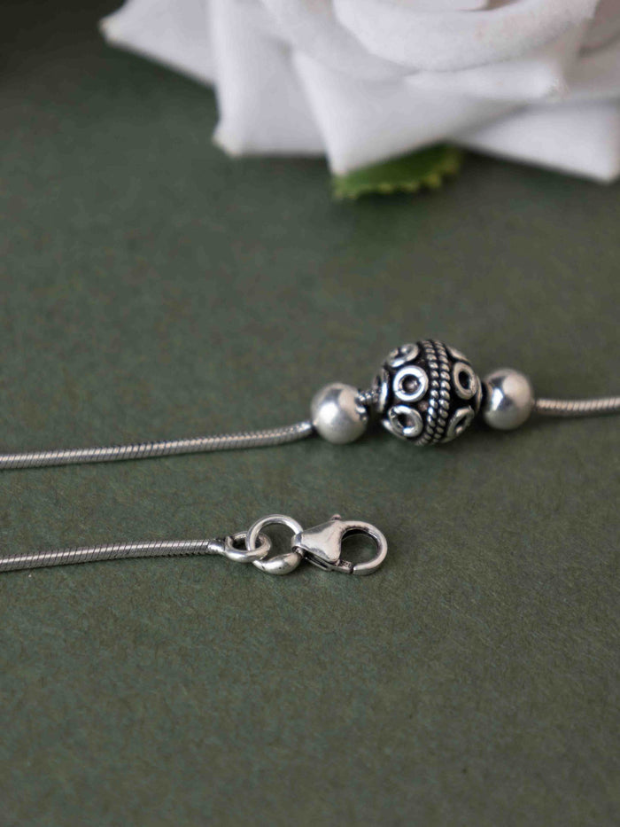 Adya Intricate Ball Motif Everyday Anklet