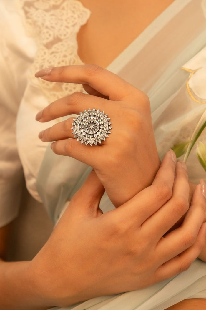 Adya Intricate Chakra Ring