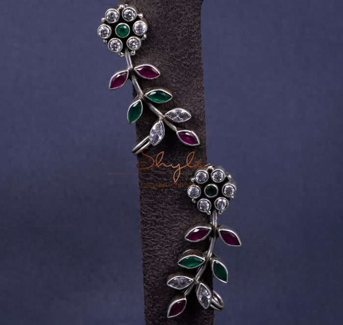 Adya Jadau Flora Ear Cuff front
