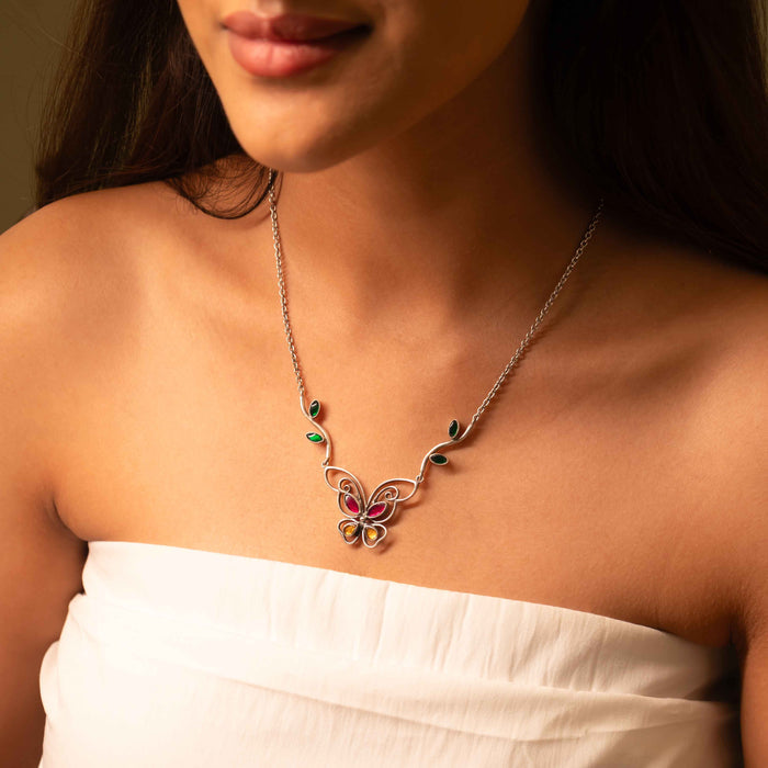 Adya Titli Aur Patti Earring Ring necklace Set