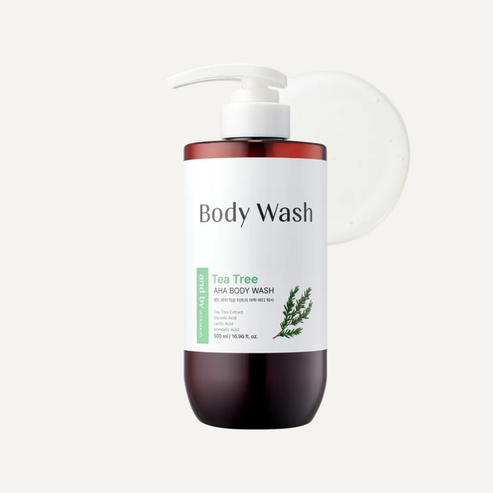 and by mixsoon Tea Tree AHA Body Wash