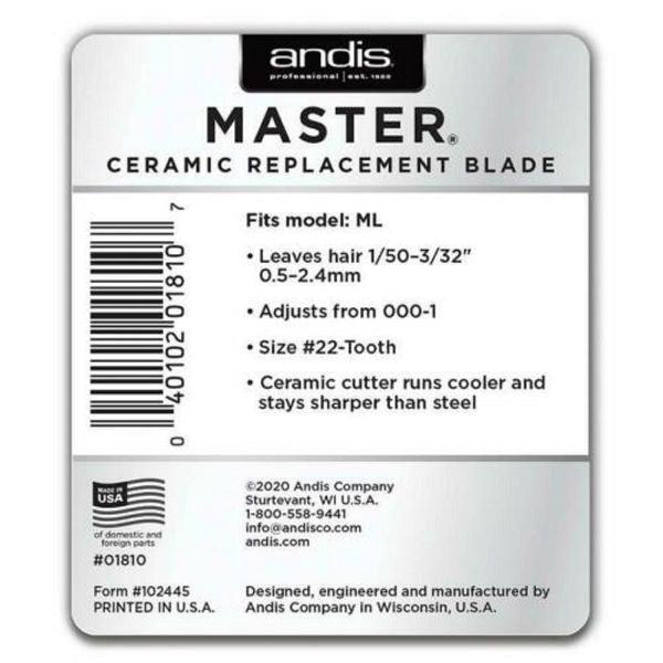 Andis Master® Ceramic #22 Tooth Replacement Blade