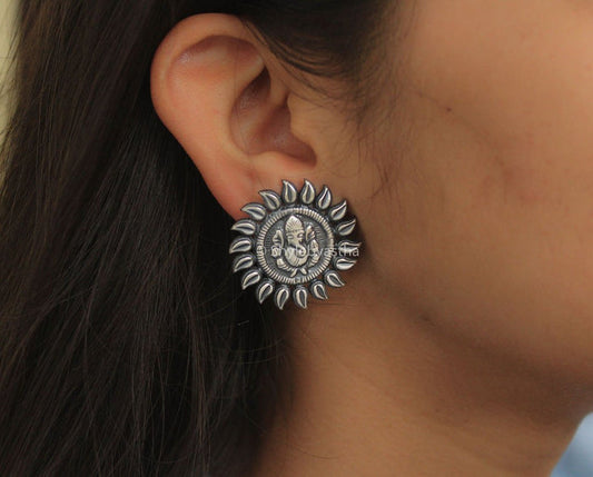 Anvaya Ganesha Studs