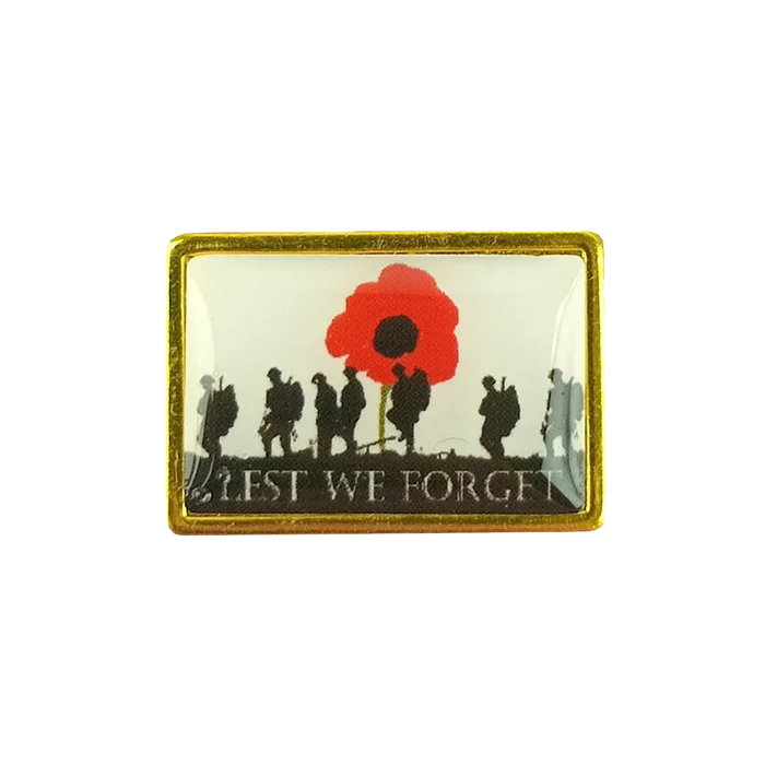 Anzac Lest We Forget Pin - Style 2 - ANZAC Day - Flags, Badges & Insignia