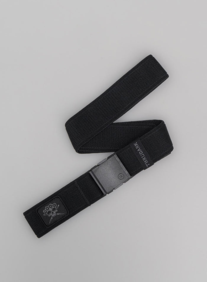 Max Is 5ft 8" And Wears Size: M | Hem Studio Image Of Model Wearing Arcade X Thrudark Dbac Atlas Belt In Obsidian Black (SS Model)