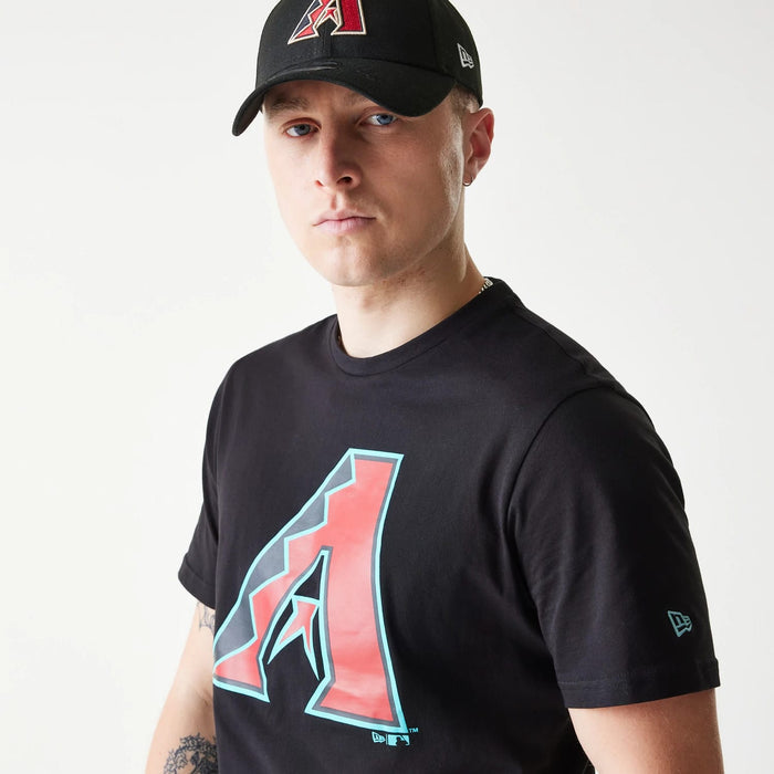 The Male model is wearing Arizona Diamondbacks MLB Regular Black T-Shirt 3