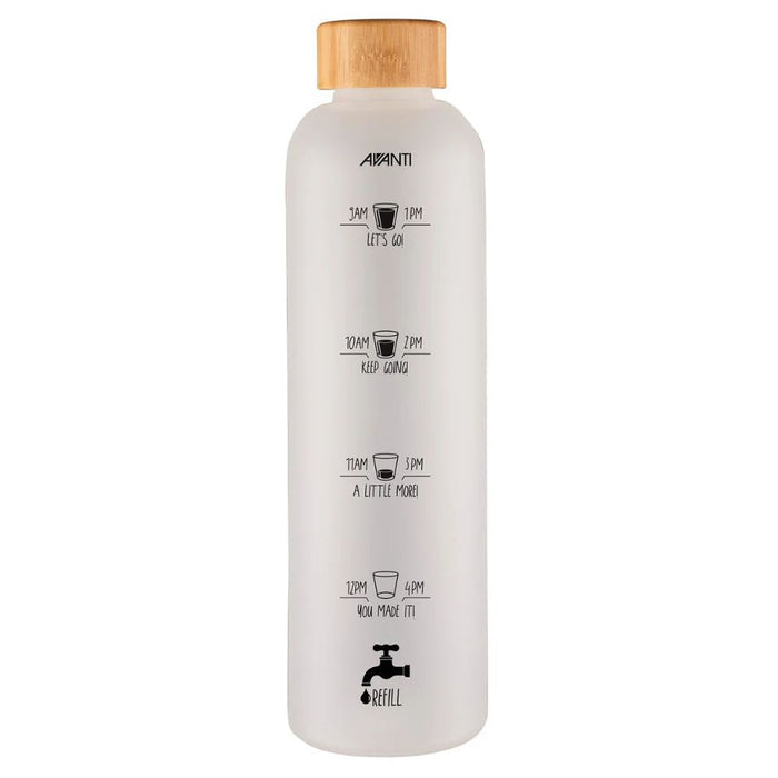 Avanti 'Drink More' Velvet Glass Water Bottle 1L