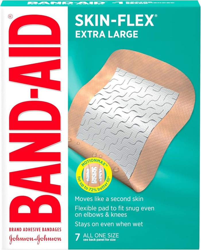 Band-Aid Skin-Flex Adhesive Bandages Extra Large, 2.75 x 3.5 Inch
