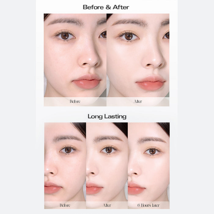 BBIA Eau Glow Cushion ennen ja jälkeen