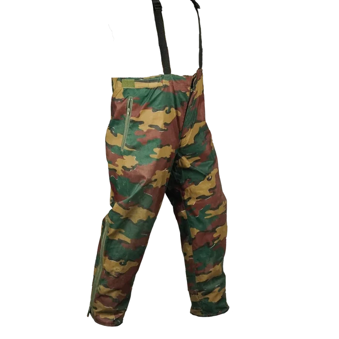Belgian Jigsaw Camo Wet Weather Trousers - Value Grade - Belgian Army Surplus - Rain Trousers