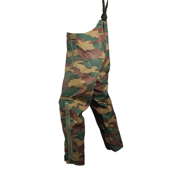 Belgian Jigsaw Camo Wet Weather Trousers - Value Grade - Belgian Army Surplus - Rain Trousers