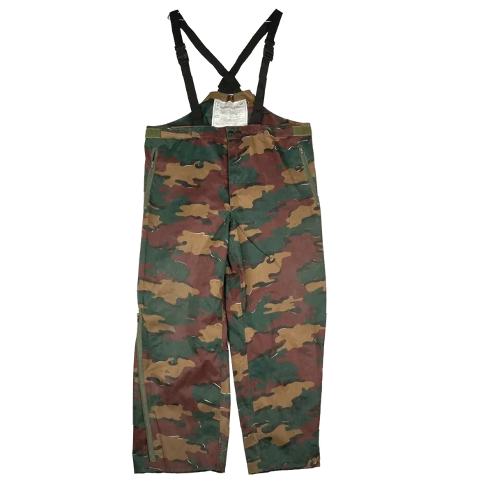 Belgian Jigsaw Camo Wet Weather Trousers - Value Grade - Belgian Army Surplus - Rain Trousers