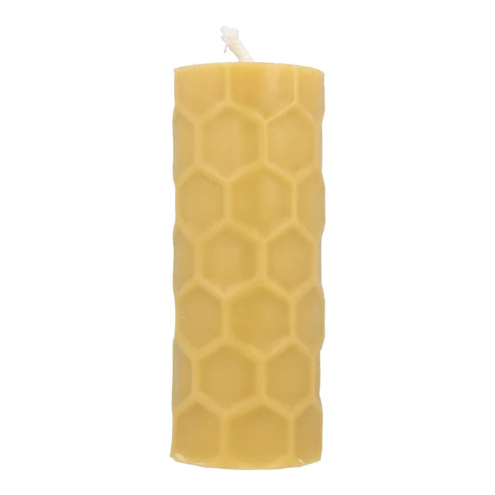 Bens Bees Beeswax Candle - Honeycomb Pattern (approx. 22 hours burn time)
