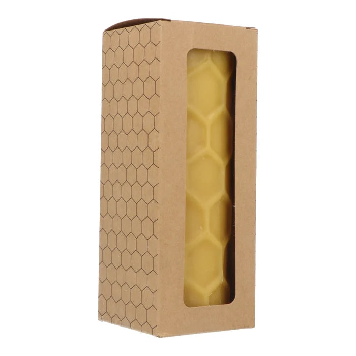 Bens Bees Beeswax Candle - Honeycomb Pattern (approx. 22 hours burn time)