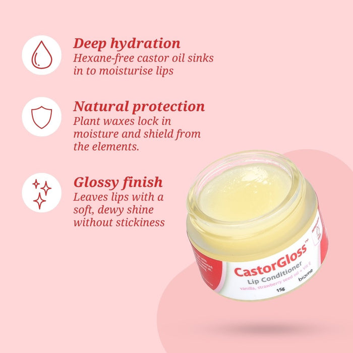 Biome CastorGloss™ Lip Conditioner Lip Balm